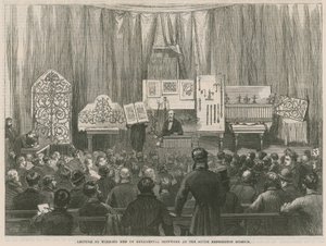 Lezing voor arbeiders over sierijzerwerk in het South Kensington Museum