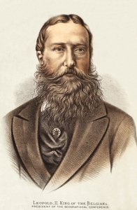 Leopold II, Koning der Belgen, illustratie uit De Geïllustreerde Editie van het Leven en de Ontdekkingen van David Livingstone door J. Ewing Richie, uitgegeven door A. Fullarton & Co., 1876