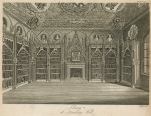 Bibliotheek in Strawberry Hill, Londen door English School