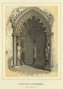 Lichfield Kathedraal, westelijke ingang door English School