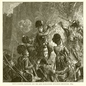 Luitenant-kolonel Maitland en de 75e Highlanders vallen Bhurtpore aan, 1805