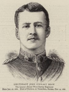 Luitenant John Stewart Shaw door English School