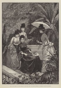 Leven in San Remo, in de Tuinen van de Villa Zirio, de Kroonprinses van Duitsland en haar Dochters door English School