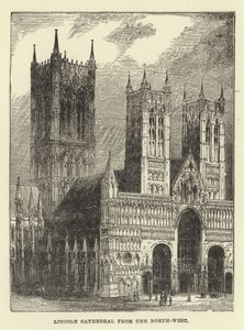 Lincoln Kathedraal vanuit het noordwesten door English School