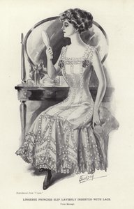 Lingerie prinses slip rijkelijk ingelegd met kant door English School