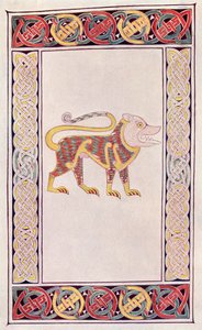 Leeuw van St. Mark, facsimile van een verluchting uit het Boek van Durrow, uit het boek The Church of England: A History for the People door English School