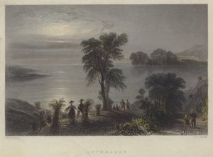 Lochmaben, Schotland (gekleurde gravure) door English School