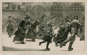 Londense schetsen: De schaatsbaan op Princes Ground, Brompton door English School