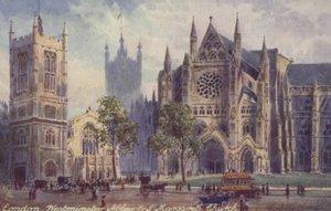 Londen, Westminster Abbey en St. Margarets Kerk door English School