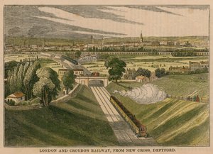Londen en Croydon Spoorweg, vanaf New Cross Deptford door English School