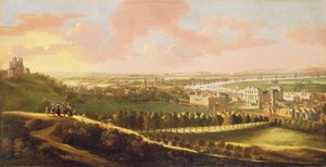 Londen vanaf Greenwich Hill, ca. 1680 door English School