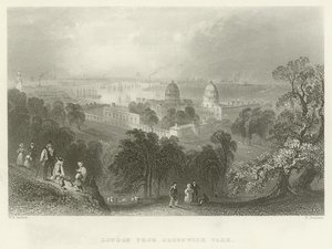 Londen vanuit Greenwich Park door English School
