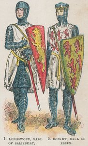 Langzwaard, Graaf van Salisbury; Robert, Graaf van Essex door English School
