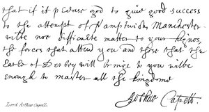 Lord Arthur Capell door English School