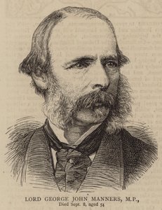 Lord George John Manners, MP (gravure) door English School