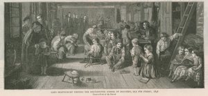 Lord Shaftesbury bezoekt de Westminster School of Industry, Old Pye Street, Londen, 1846 door English School