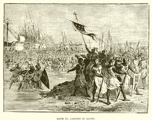Lodewijk IX landt in Egypte door English School