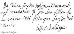Loyse de Bretaigne door English School