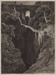 Lydford Bridge (gravure) door English School