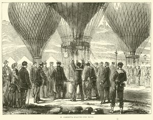 M Gambetta vertrekt naar Tours, november 1870 door English School