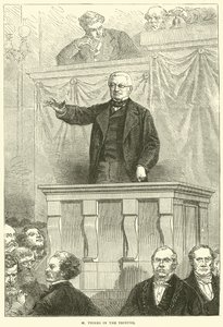 M Thiers in de tribune, 1871 door English School