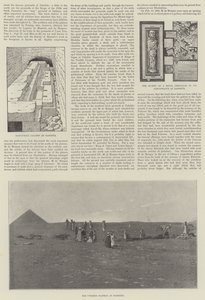 Ontdekkingen van M de Morgan in Dahshur (gravure)