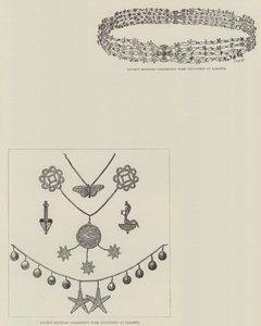 Ontdekkingen van M de Morgan in Dahshur (gravure) door English School