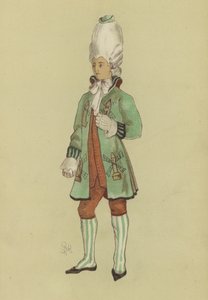 Macaroni uit het bewind van George III door English School