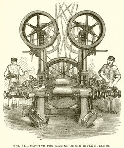 Machine voor het maken van Minie-geweerkogels door English School