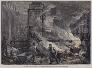 Machine voor het maken van gas bij de South Metropolitan Gas Company, Londen