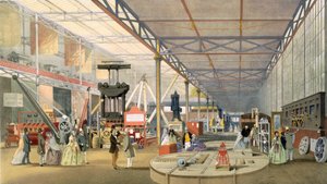 Machines, uit Dickinsons Comprehensive Pictures of the Great Exhibition of 1851 gepubliceerd 1854, kleurenlithografie
