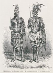 Tovenaars van de Loango-kust, gegraveerd van een foto door Dr. Falkenstein, uit 