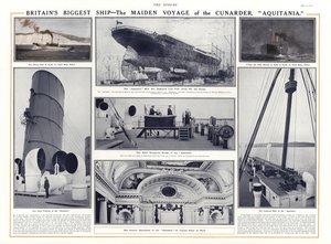 Maiden voyage van de Cunard-liner Aquitania, 1914