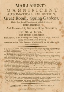 Maillardets prachtige automatische tentoonstelling, Grote Zaal, Spring Gardens, Londen door English School