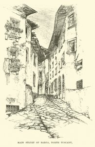 Hoofdstraat van Barga, Noord-Toscane door English School
