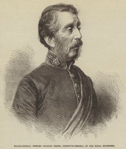 Generaal-majoor Edward Charles Frome, Inspecteur-generaal van de Koninklijke Ingenieurs (gravure) door English School