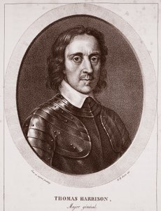 Generaal-majoor Thomas Harrison, toegeschreven aan N.H. Jacob, gegraveerd door de Langlume door English School