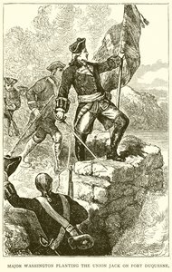 Majoor Washington Plant de Union Jack op Fort Duquesne door English School