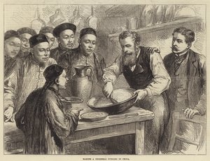 Het maken van een kerstpudding in China door English School