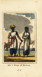 Man en vrouw van Hindostan of Hindustan