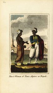 Man en vrouw van Tunis, Algiers of Tripoli