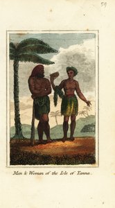 Man en vrouw van het eiland Tanna, Vanuatu