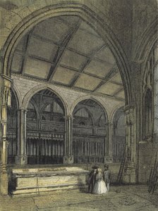 Manchester Kathedraal, Aanblik over het Koor en Doopkapel, vanaf Ely Kapel door English School