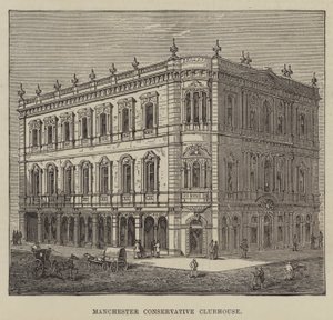 Manchester Conservative Clubhouse (gravure) door English School
