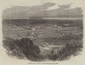 Mandalay, de hoofdstad van Boven-Birma (gravure) door English School