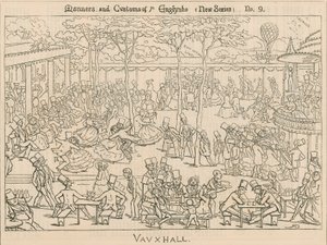 Manieren en gewoonten van de Engelsen; Vauxhall Gardens, Londen door English School