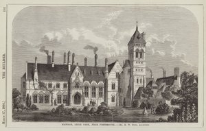 Herenhuis, Leigh Park, nabij Portsmouth, Mr R W Drew, Architect (gravure) door English School