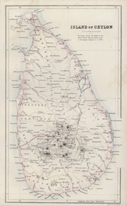 Kaart: Eiland Ceylon, door G H Swanston, Edinburgh