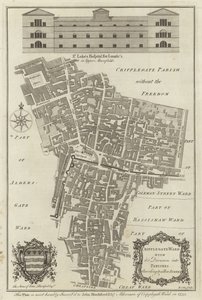 Kaart van Cripplegate Ward, Londen