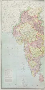 Kaart van India, gepubliceerd onder leiding van Kolonel H.R. Thuillier, R.E., Opperlandmeter van India, 1877